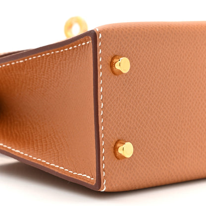 Hermes Epsom Mini Kelly Sellier 20 Gold 10 of 11