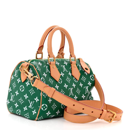 Louis Vuitton Calfskin Monogram Speedy P9 Bandouliere 25 Green 4 of 11