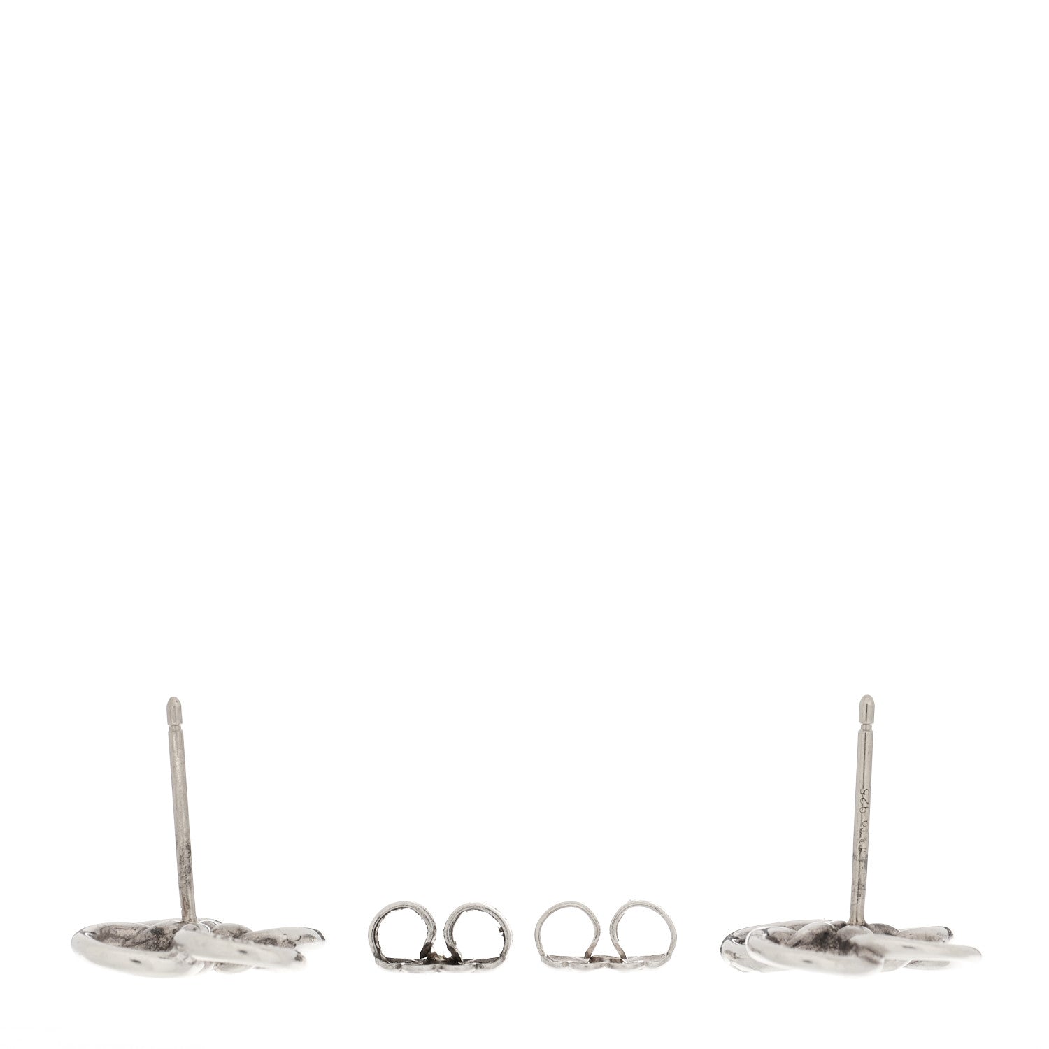 Tiffany Sterling Silver Elsa Peretti Quadrifoglio Earrings 3 of 4