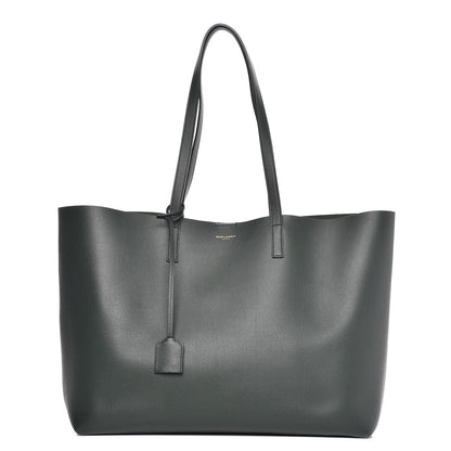 Saint Laurent Calfskin Large Shopping Tote Dark Green 3 of 10