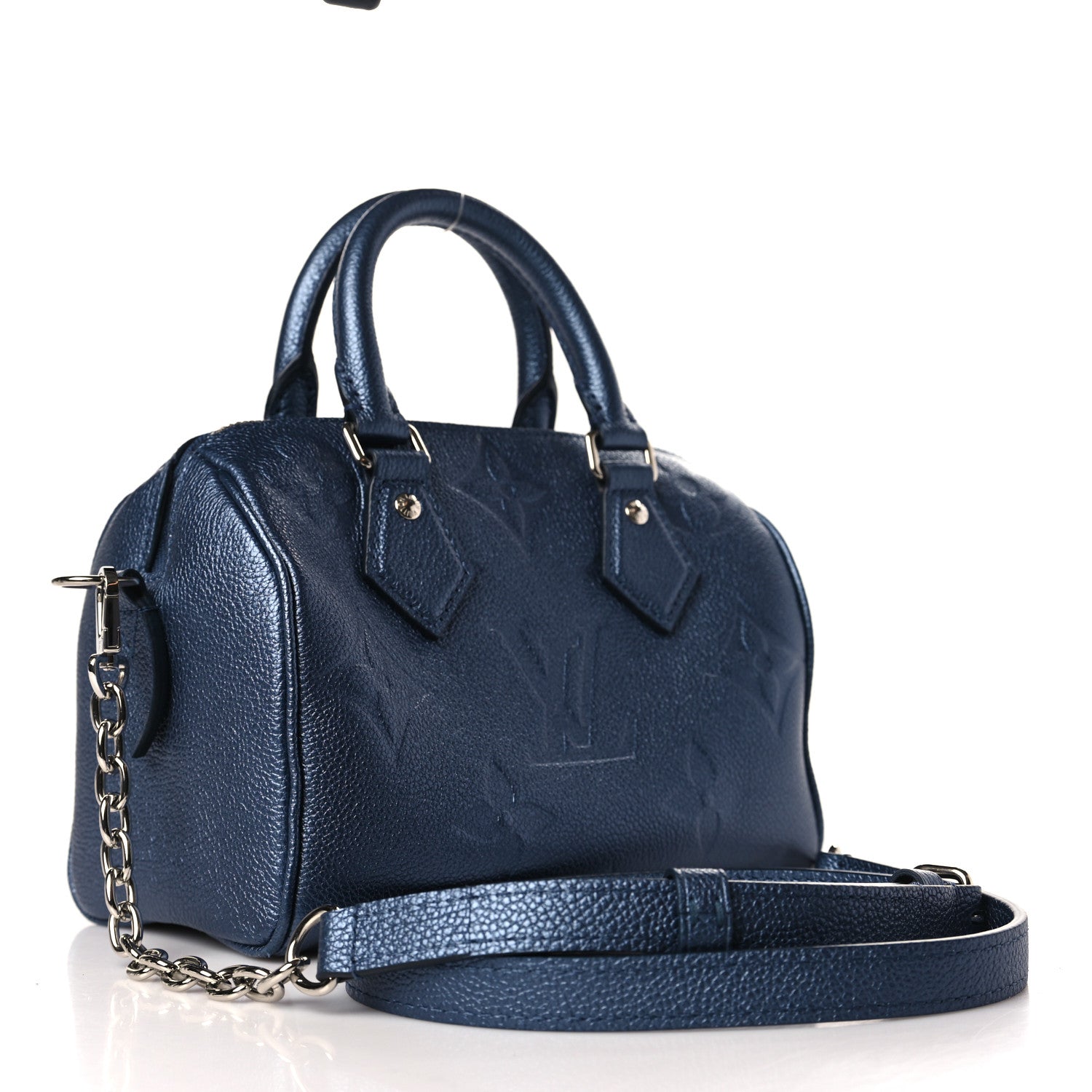 Louis Vuitton Empreinte Monogram Giant Speedy Bandouliere 20 Navy Nacre 3 of 8