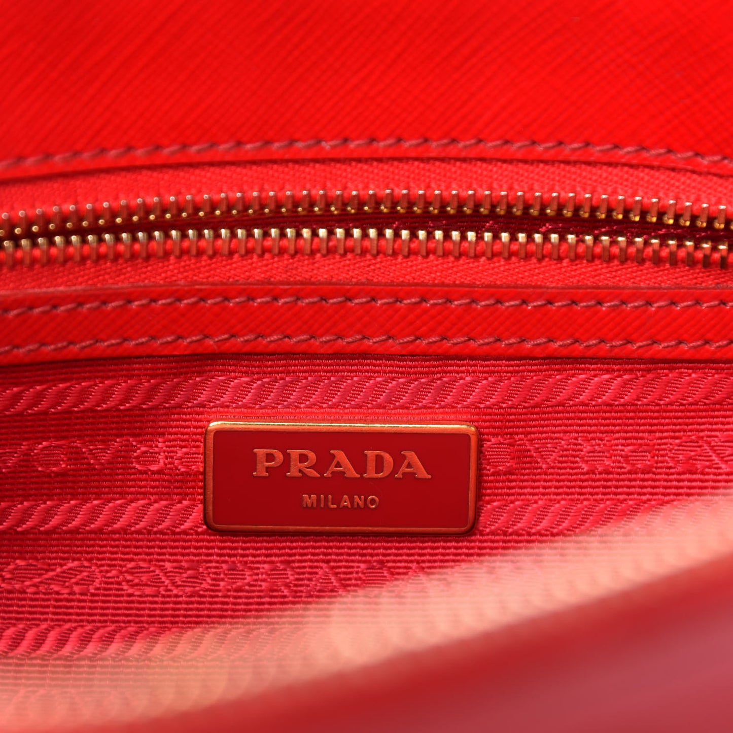 Saffiano Vernice Mini Galleria Double Zip Tote Rosso