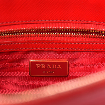 Prada Saffiano Vernice Mini Galleria Double Zip Tote Rosso 10 of 13