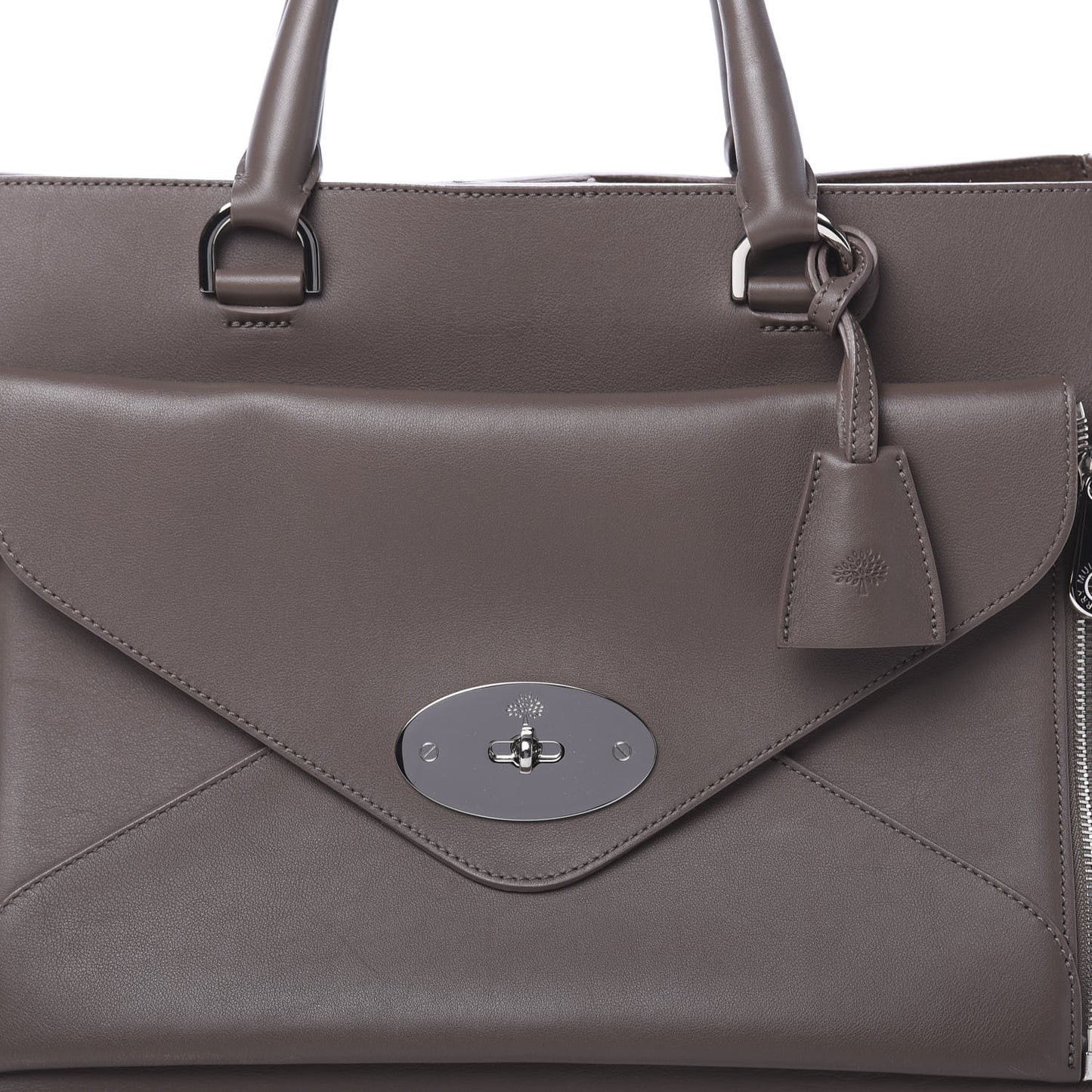 Silky Calf Medium Willow Tote Taupe