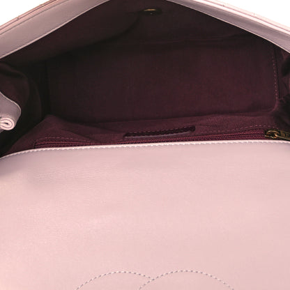 Chanel Glazed Calfskin Quilted Medium Gold Bar Top Handle Flap Light Pink 4 of 8