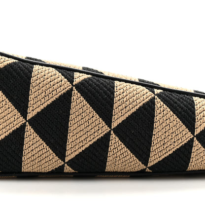 Prada Jacquard Triangolo Symbole Embroidered Mini Triangle Bag Black Corda 8 of 10