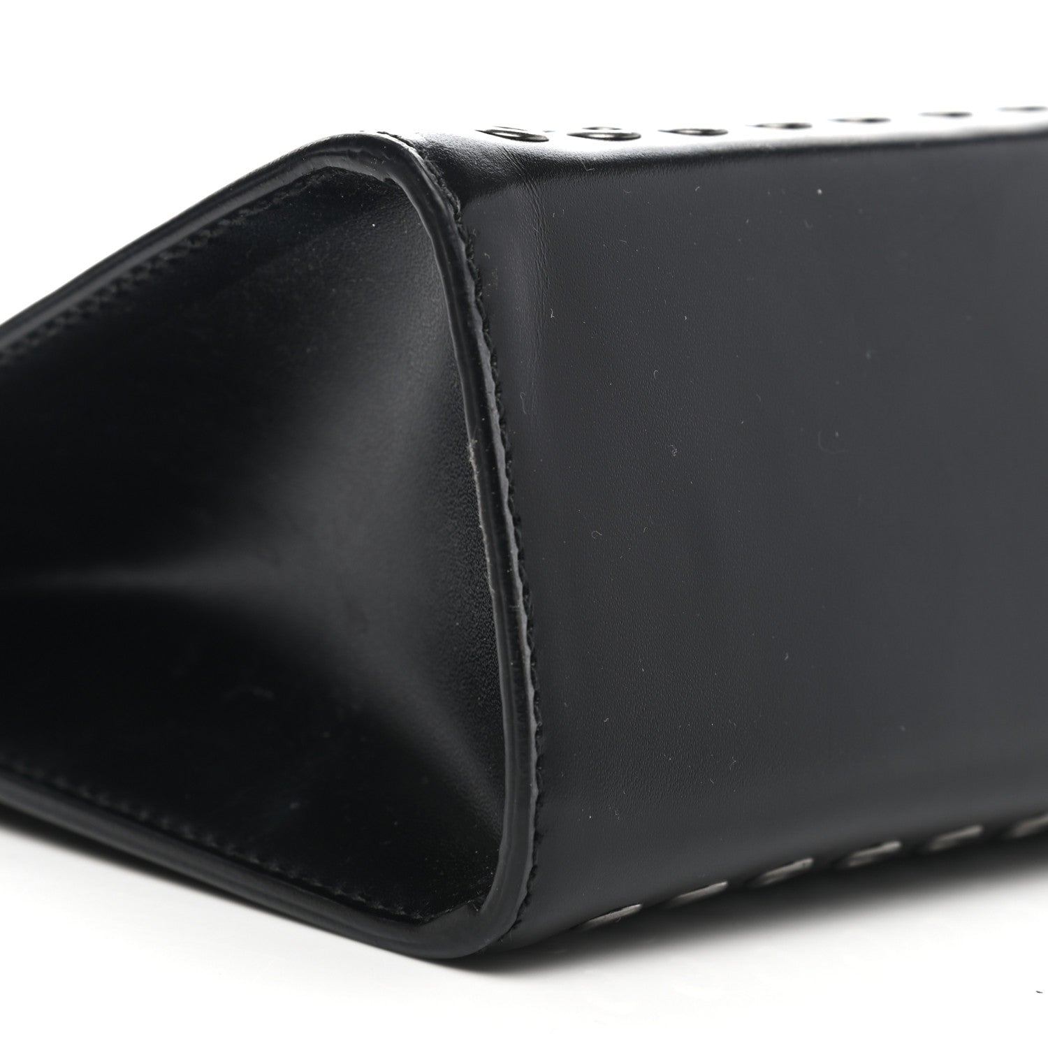 Alaia Calfskin Grommet Studded Clutch Black 8 of 9
