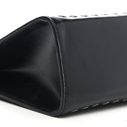 Alaia Calfskin Grommet Studded Clutch Black 8 of 9