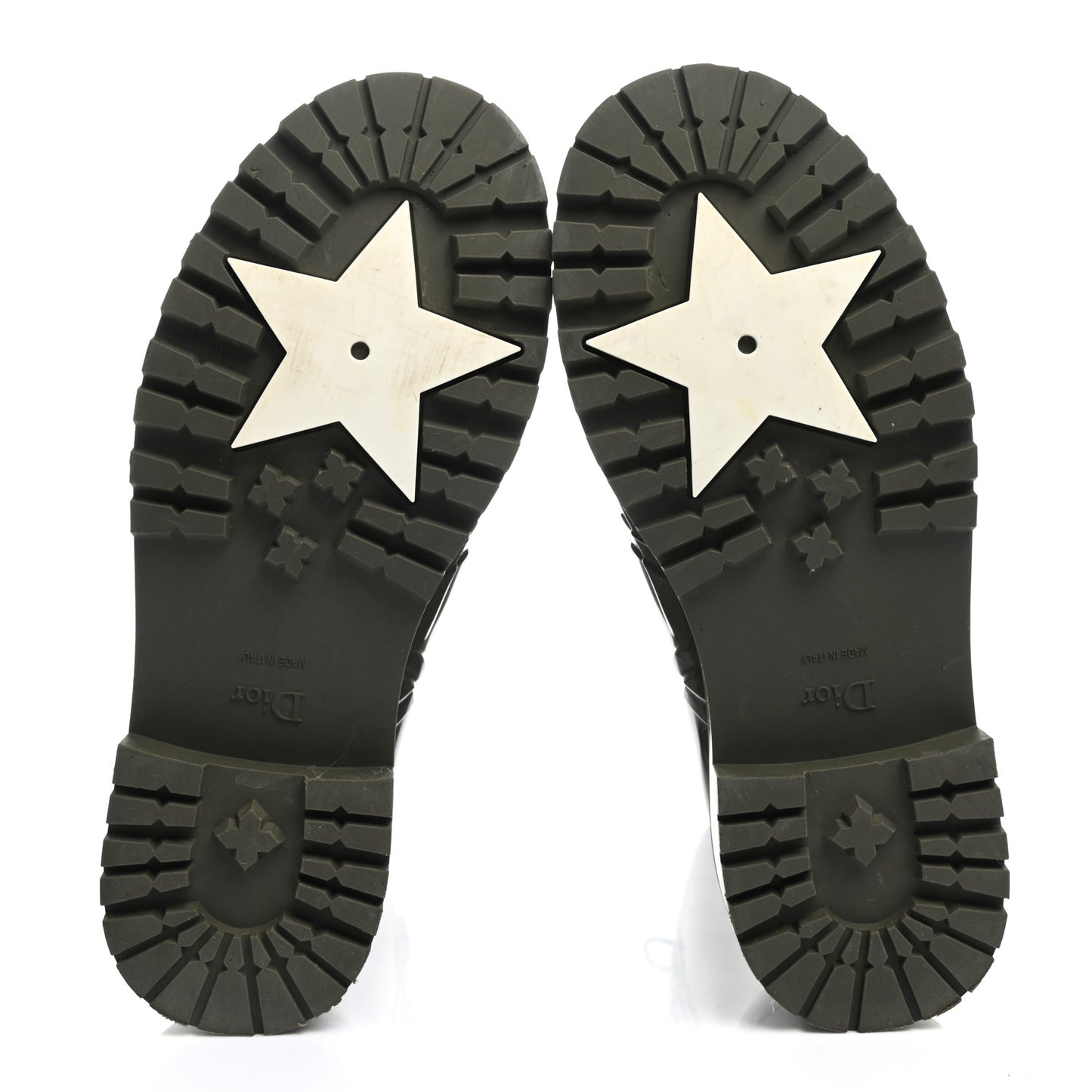 Shiny Rubber Diorcamp Low Boots 40 Military