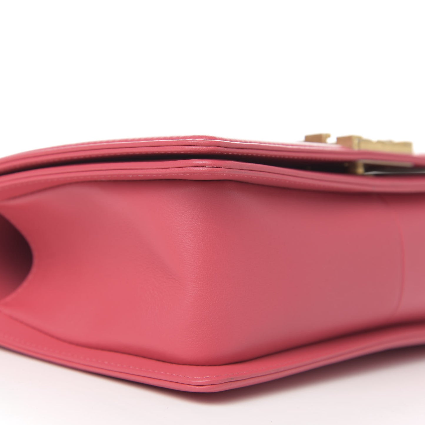 Calfskin Quilted Medium Boy Flap Dark Pink