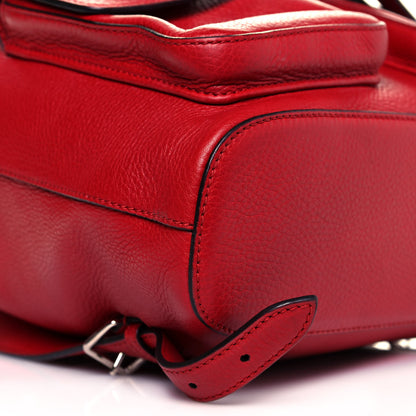 Gucci Cellarius Calfskin Medium Bamboo Backpack Hibiscus Red 8 of 15