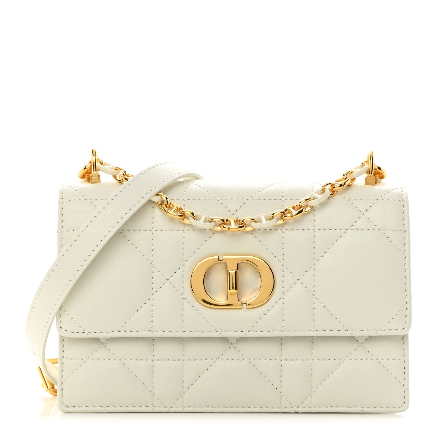Christian Dior Lambskin Macrocannage Mini Miss Caro Bag Latte 1 of 14