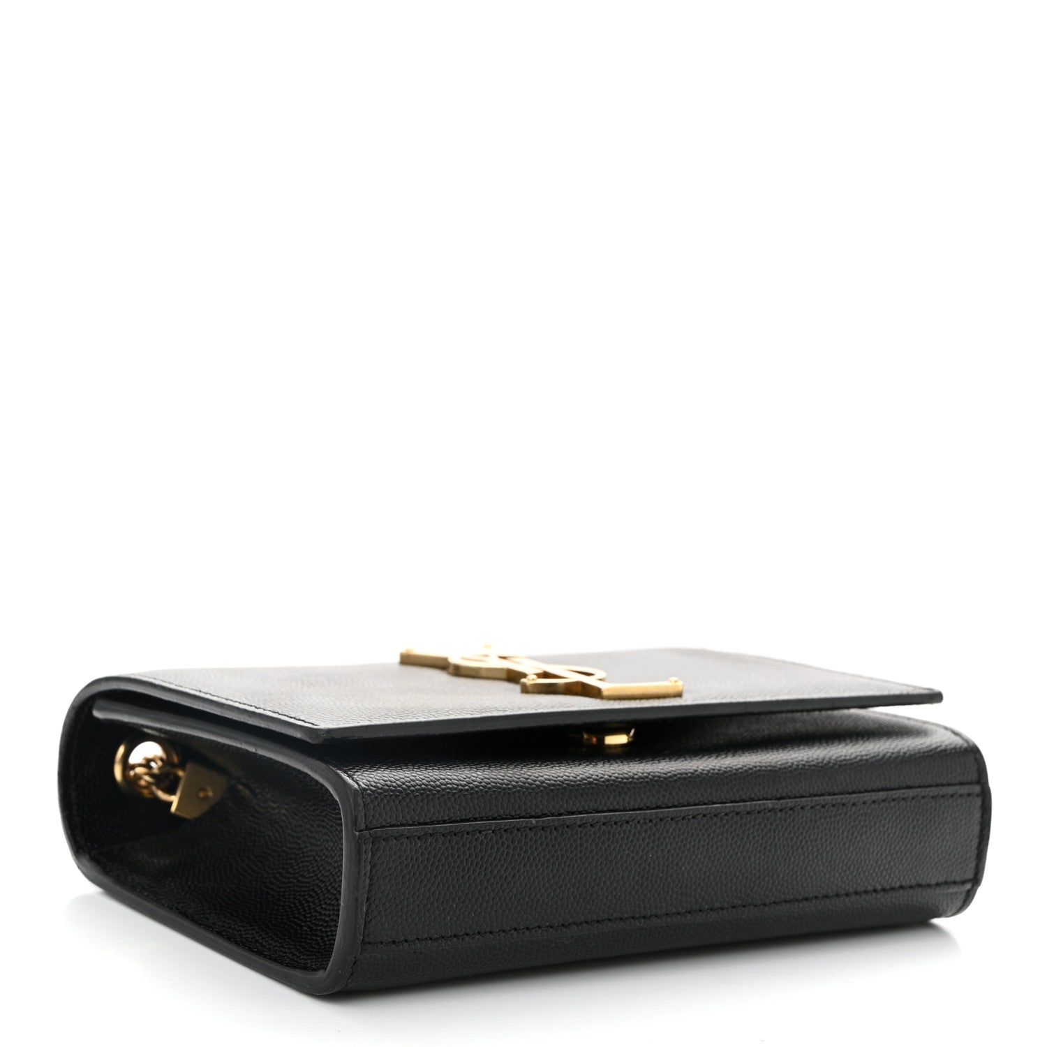 Saint Laurent Grain De Poudre Small Monogram Kate Satchel Black 4 of 11