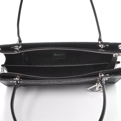 Christian Dior Calfskin Cannage Stitched East West Lady Dior Black 5 of 11