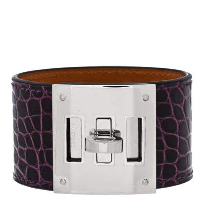 Hermes Shiny Alligator Kelly Dog Cuff Amethyst 1 of 6