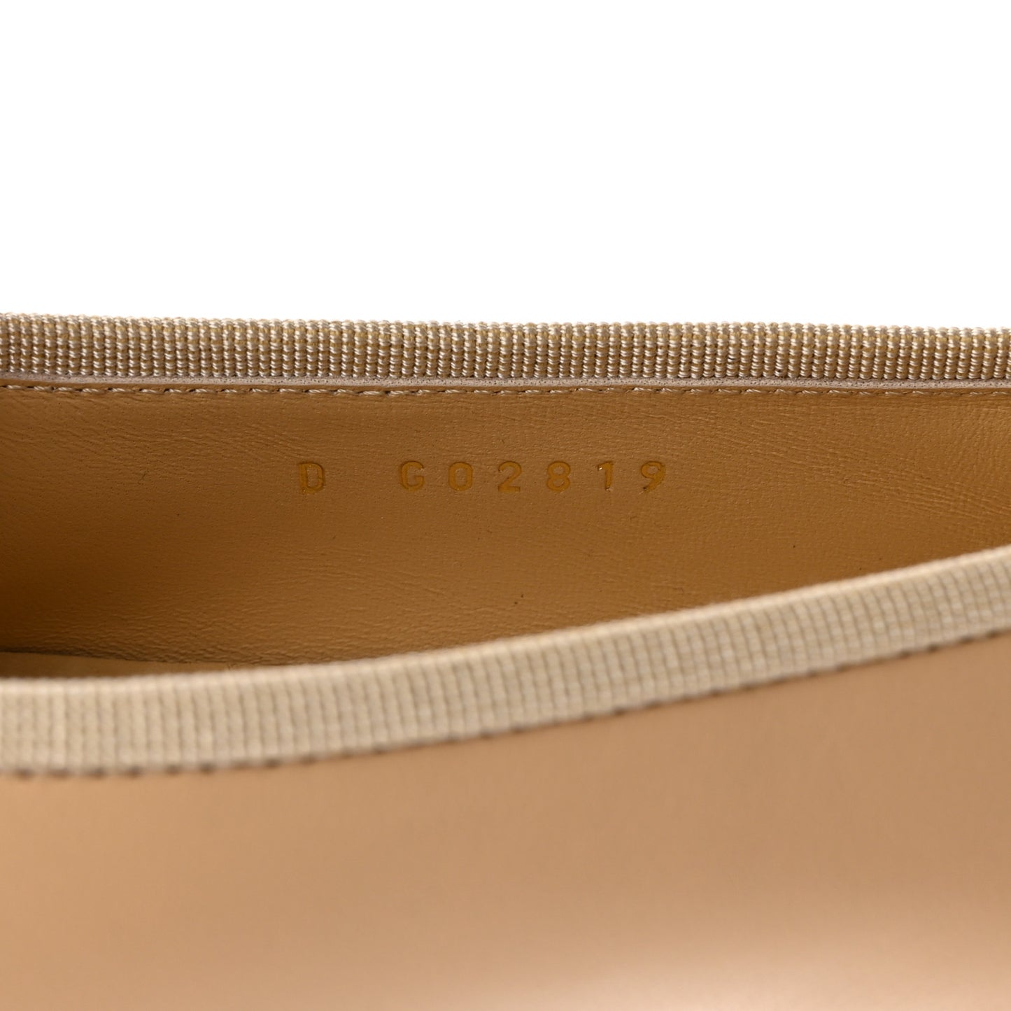 Lambskin Cap Toe CC Ballerina Flats 38 Beige Black