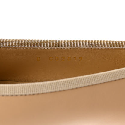 Chanel Lambskin Cap Toe CC Ballerina Flats 38 Beige Black 8 of 10