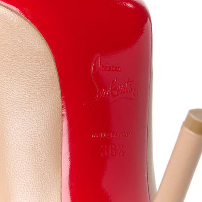 Christian Louboutin Nappa Apostrophy 100 Pumps 38.5 Nude 8 of 10