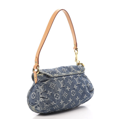 Louis Vuitton Monogram Denim Mini Pleaty Blue 3 of 12