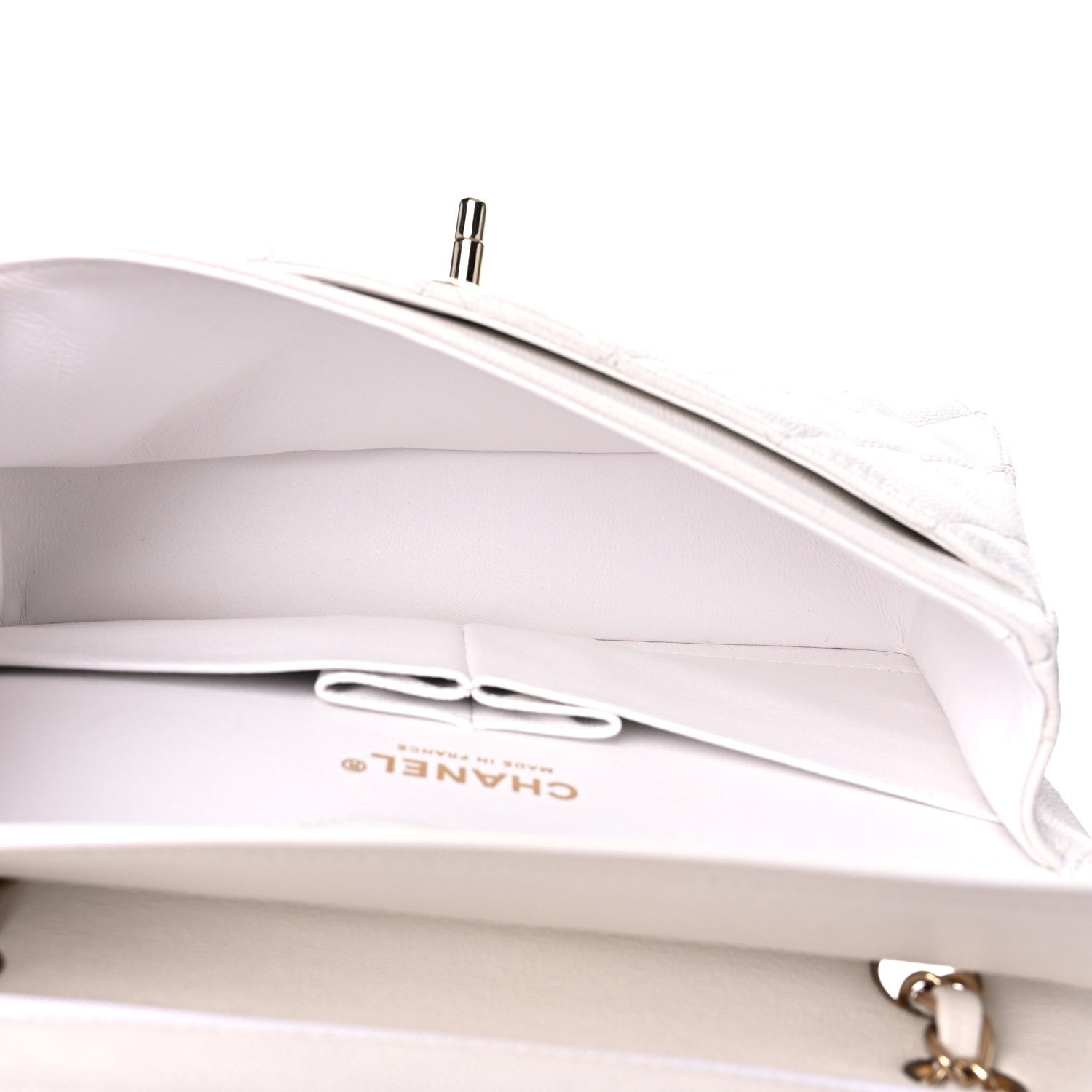 Chanel Caviar Quilted Small Double Flap White 4 of 10
