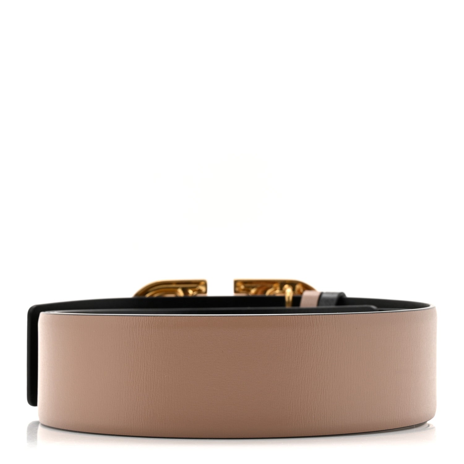 Valentino Garavani Glossy Calfskin VLogo Reversible 40mm Belt 85 34 mokey Beige Black 3 of 7