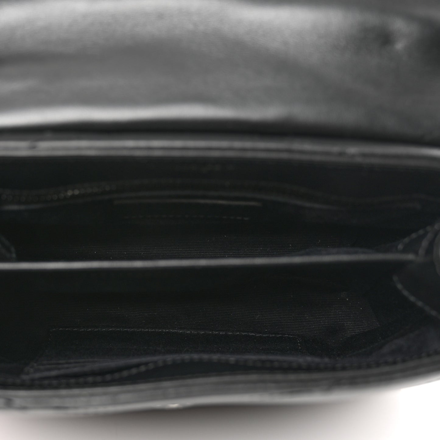 Calfskin Y Quilted Monogram Monochrome Toy Loulou Crossbody Bag Black