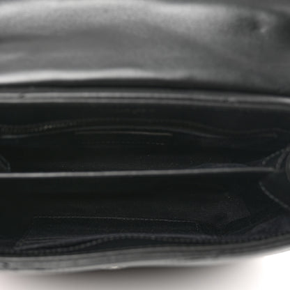 Saint Laurent Calfskin Y Quilted Monogram Monochrome Toy Loulou Crossbody Bag Black 5 of 9
