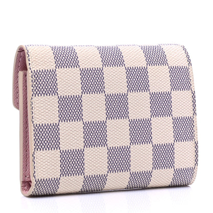 Louis Vuitton Damier Azur Victorine Wallet Rose Ballerine 2 of 4