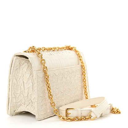Christian Dior Wavy-Effect Lambskin 30 Montaigne Chain Flap Bag White 3 of 10