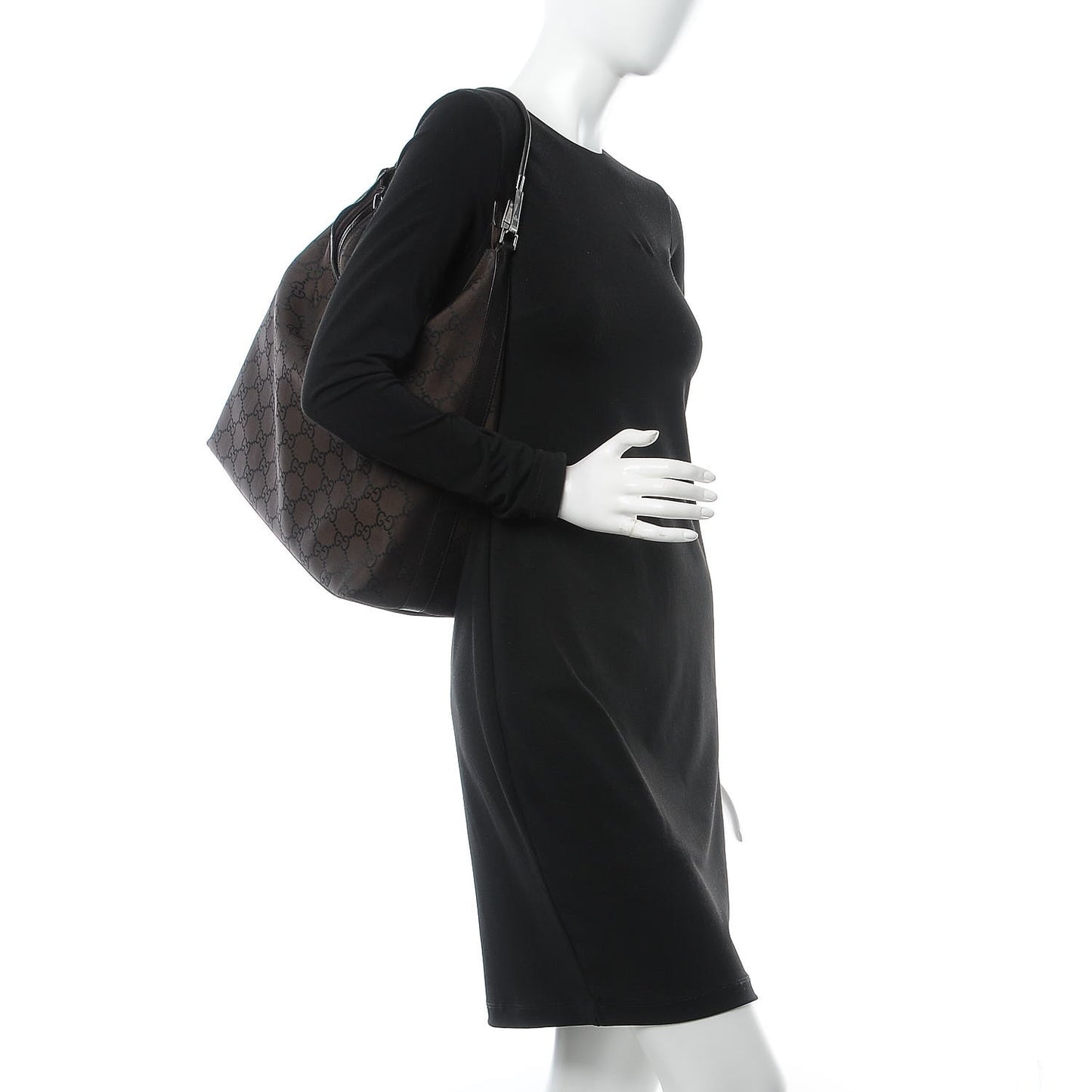 Nylon Monogram Hobo Dark Brown