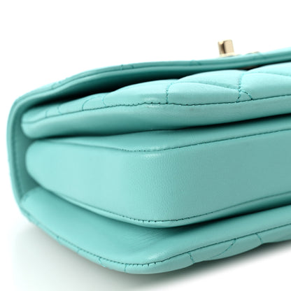 Chanel Lambskin Quilted Small Trendy CC Flap Dual Handle Bag Turquoise 9 of 10