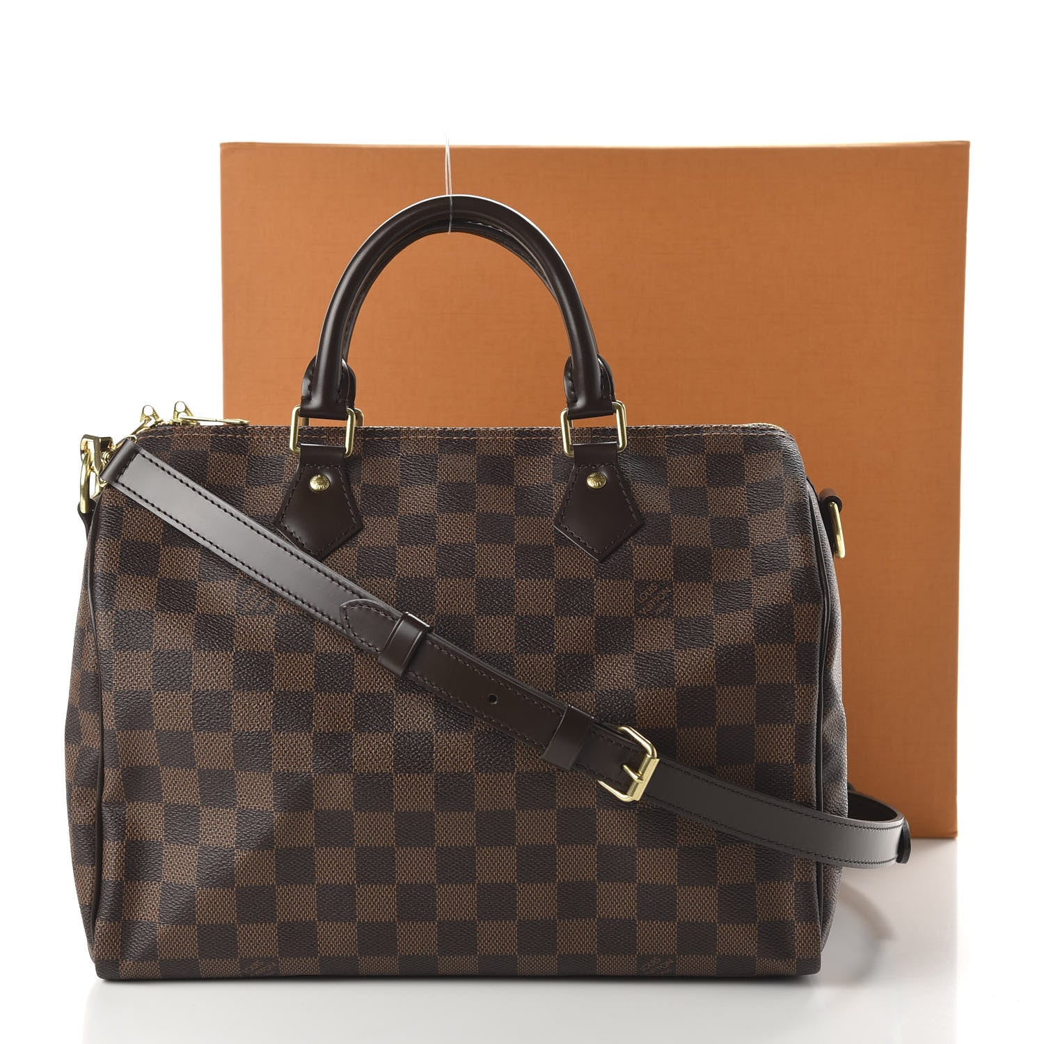Louis Vuitton Damier Ebene Speedy Bandouliere 30 10 of 11