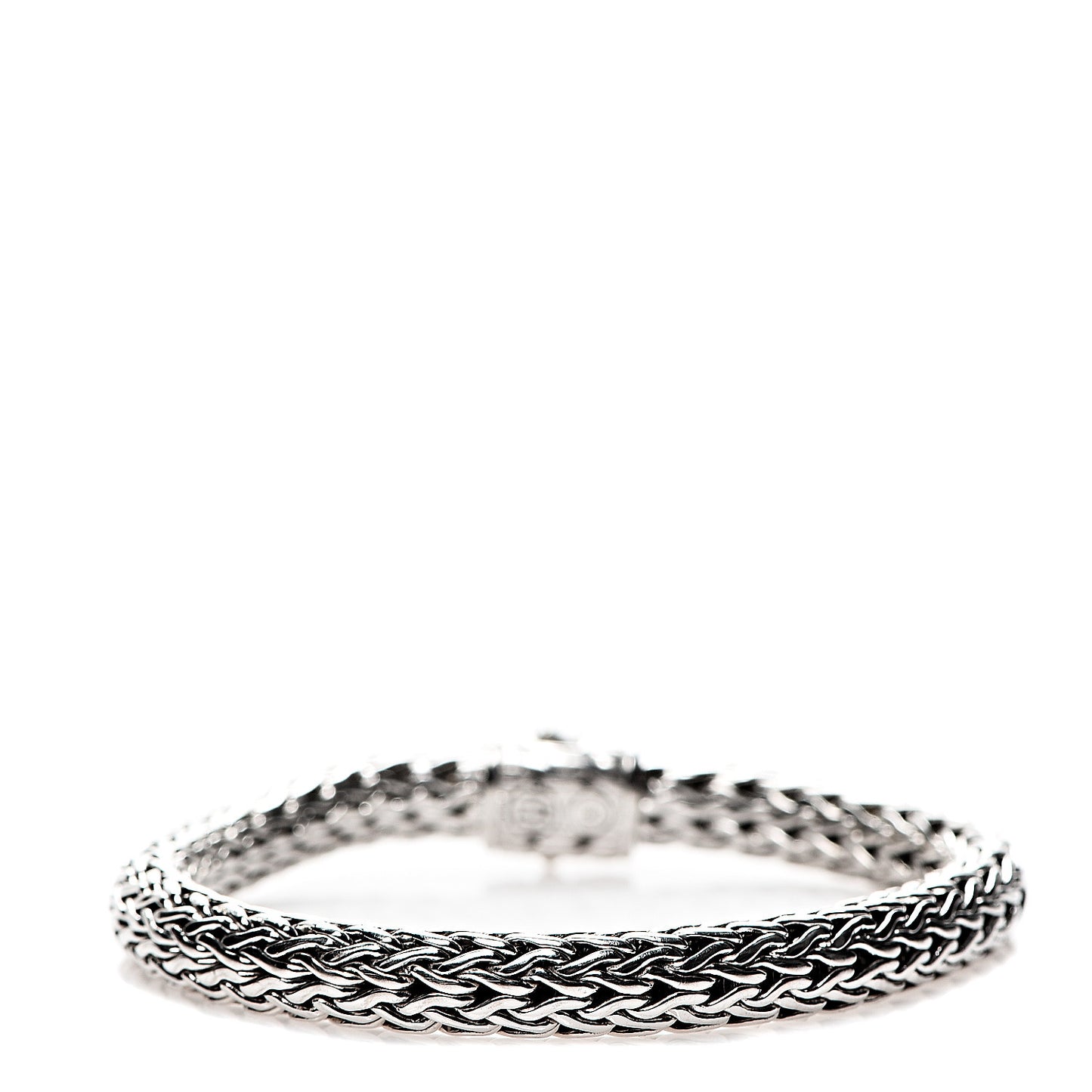 Sterling Silver Diamond 7mm Classic Chain Bracelet M