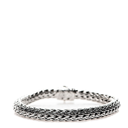 John Hardy Sterling Silver Diamond 7mm Classic Chain Bracelet M 2 of 4