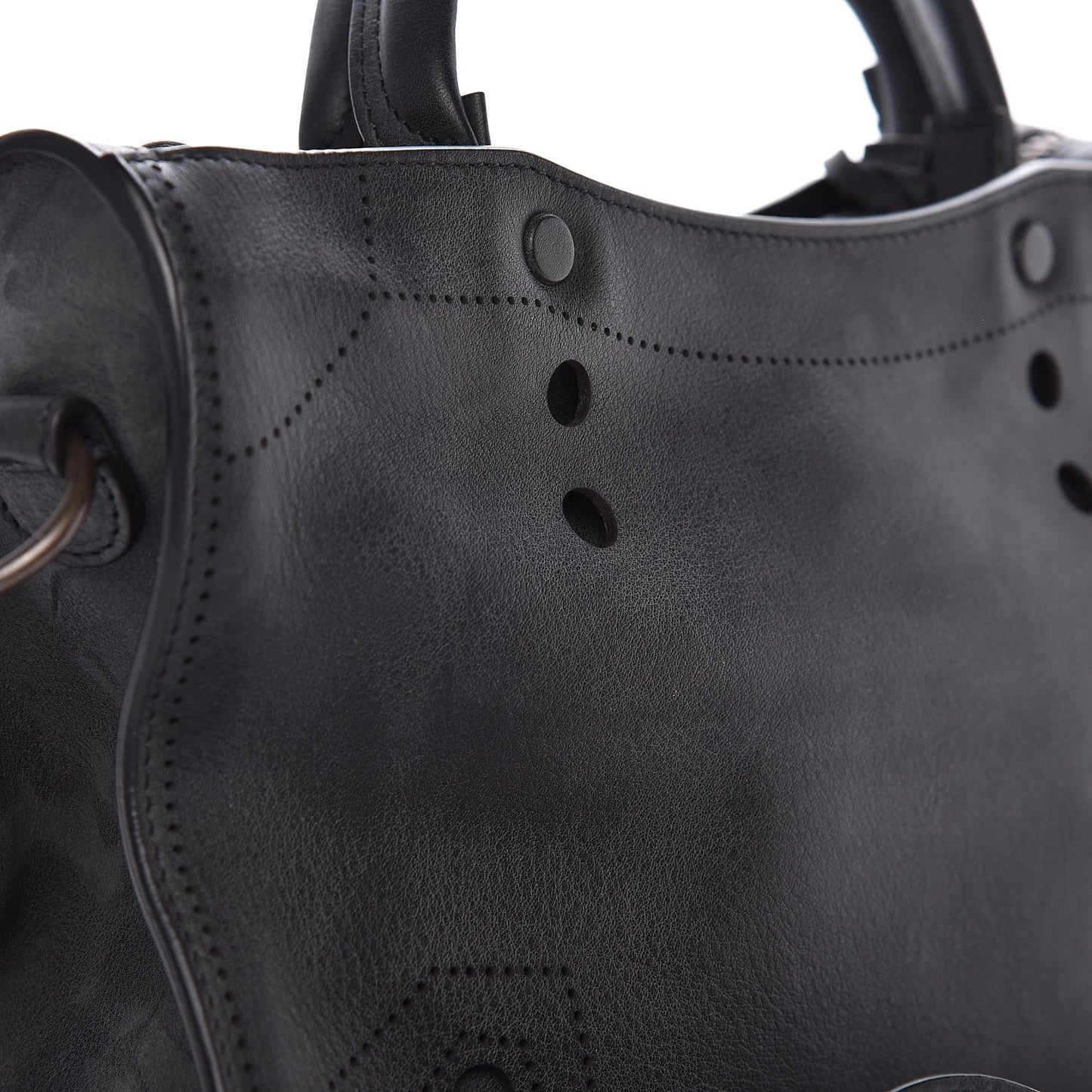 Veau Soyeux Perforated Blackout Hardware S City Black