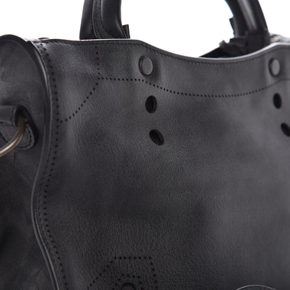 Balenciaga Veau Soyeux Perforated Blackout Hardware S City Black 11 of 12