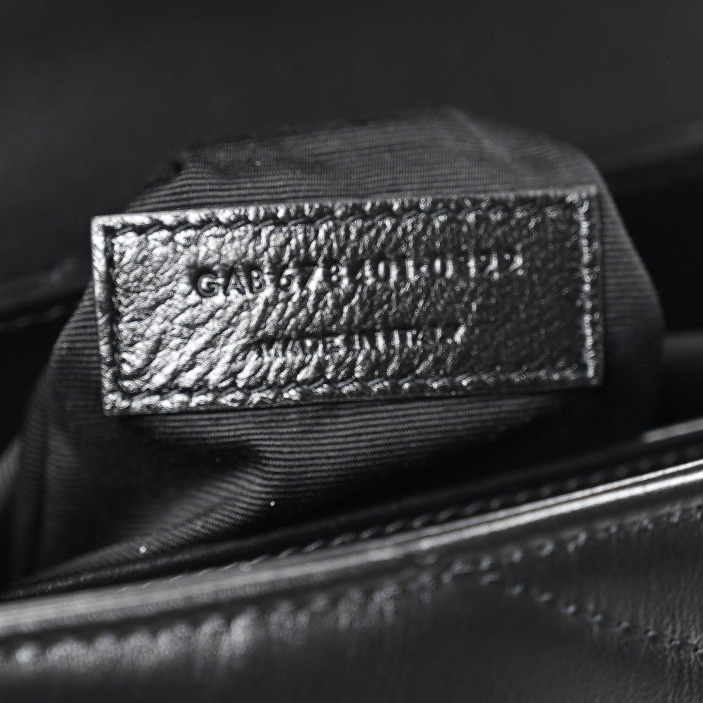 Calfskin Y Quilted Monogram Monochrome Toy Loulou Crossbody Bag Black