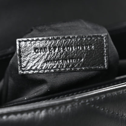 Saint Laurent Calfskin Y Quilted Monogram Monochrome Toy Loulou Crossbody Bag Black 7 of 11