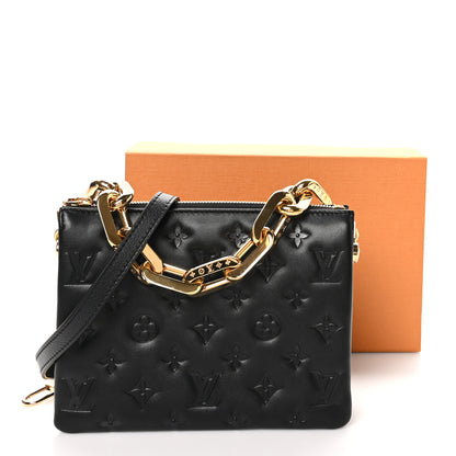 Louis Vuitton Lambskin Embossed Monogram Coussin BB Black 11 of 11