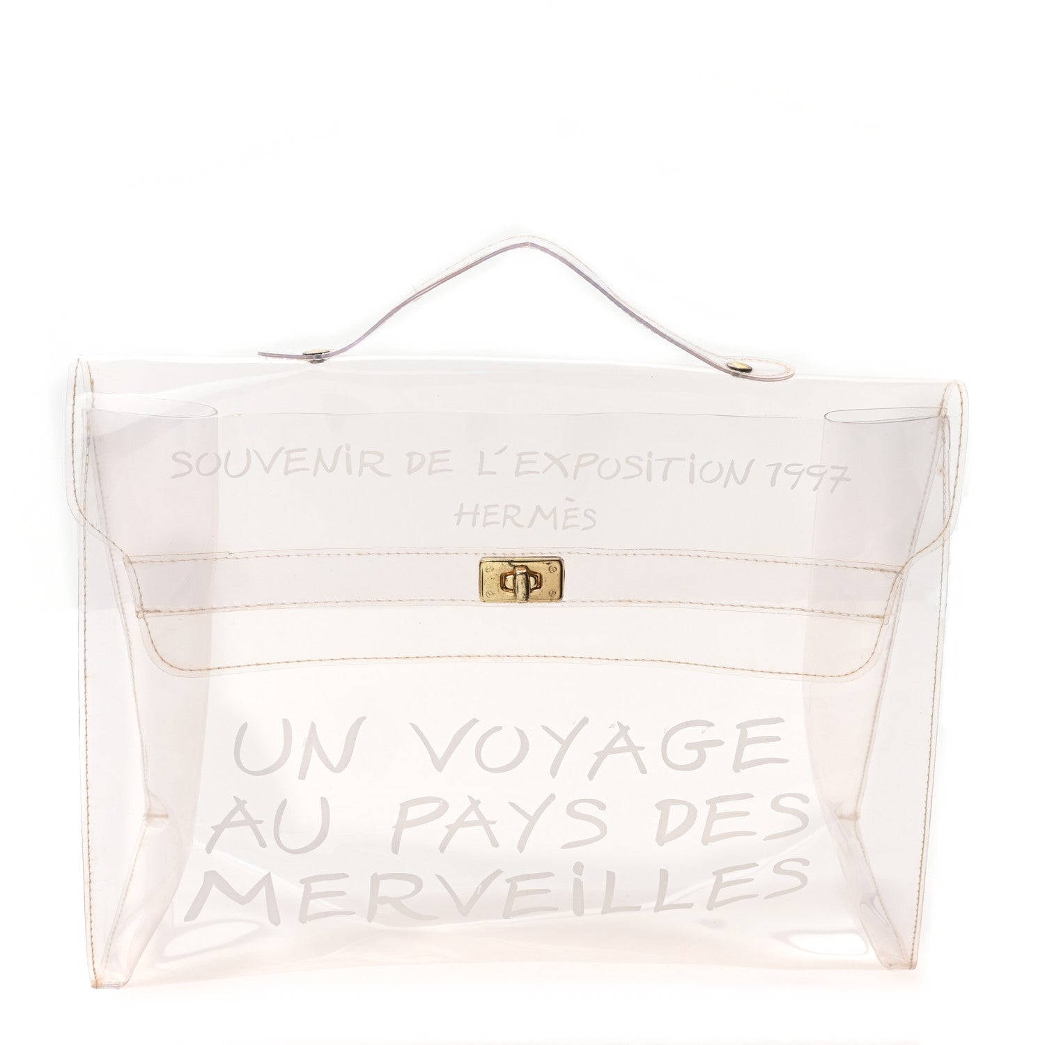 Hermes Vinyl Souvenir De L'Exposition Kelly Transparent 1 of 11