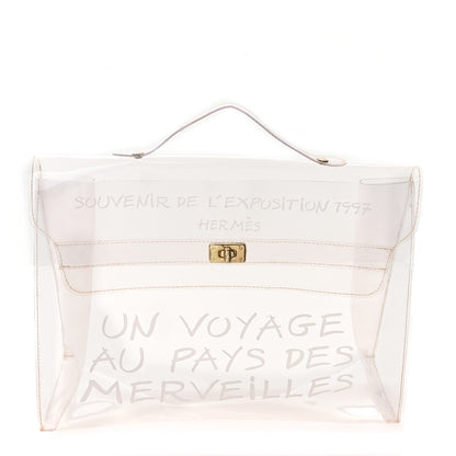 Hermes Vinyl Souvenir De L'Exposition Kelly Transparent 1 of 11