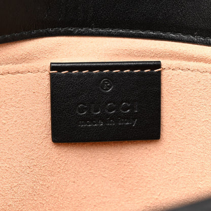 Gucci Calfskin Matelasse Mini GG Marmont Shoulder Bag Black 6 of 12