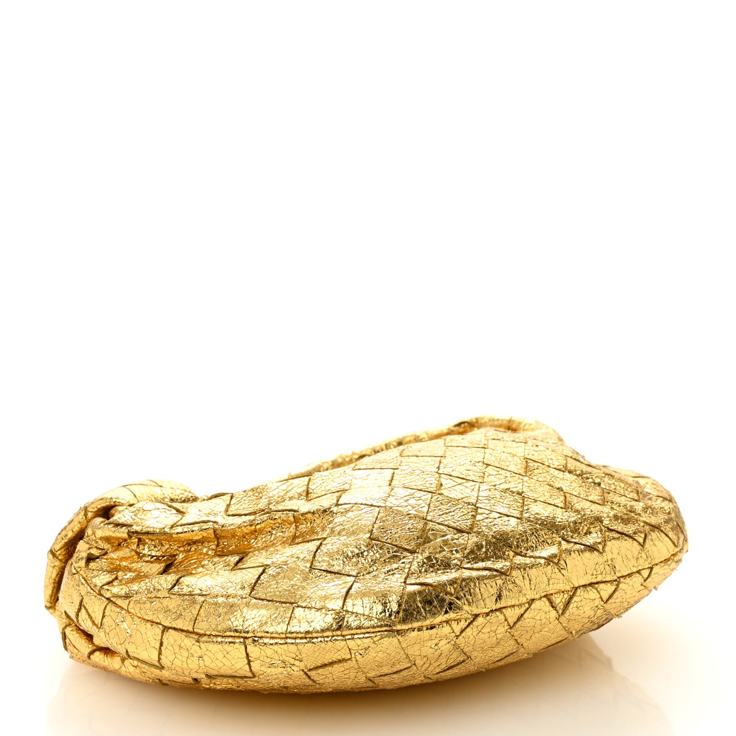 Metallic Nappa Intrecciato Mini Jodie Gold