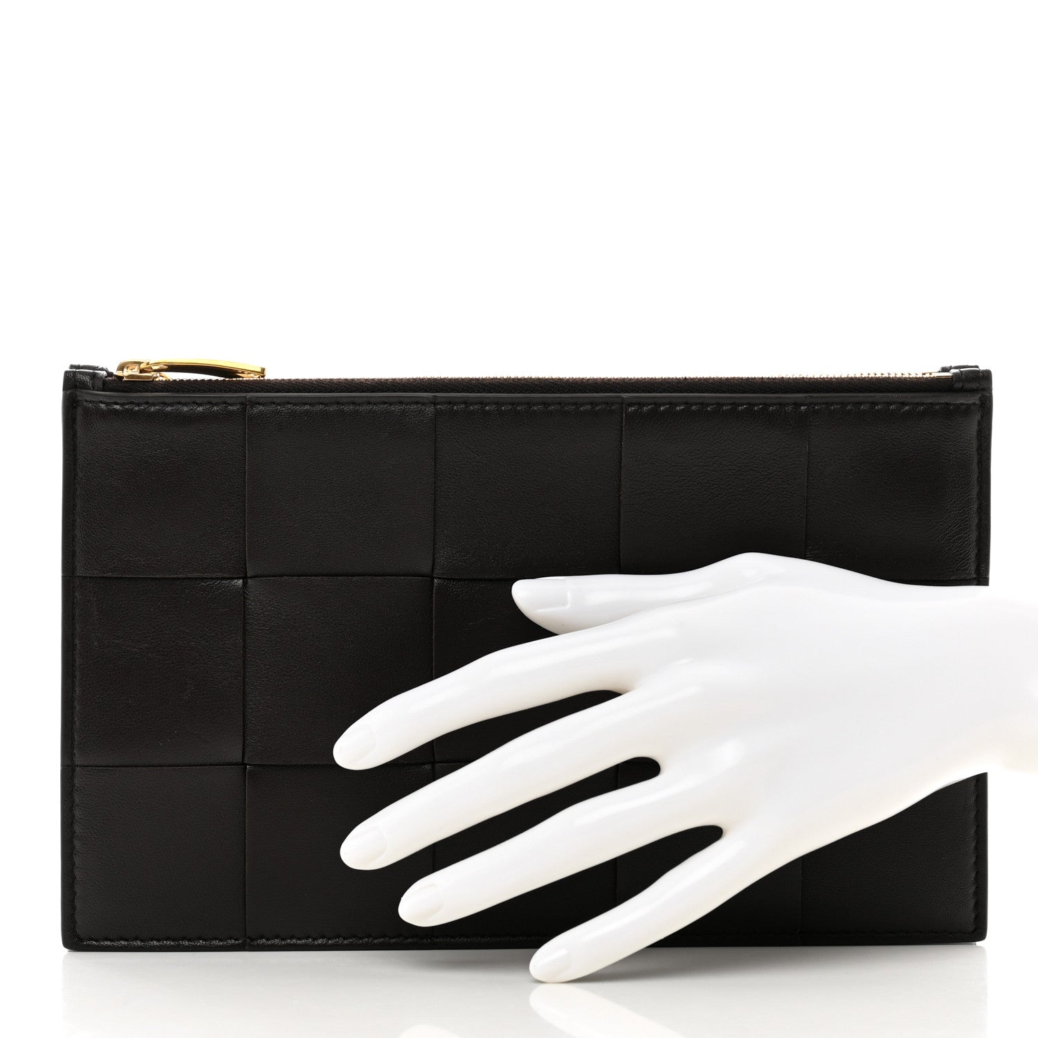 Bottega Veneta Nappa Maxi Intrecciato Triple Zip Clutch Fondant 2 of 7
