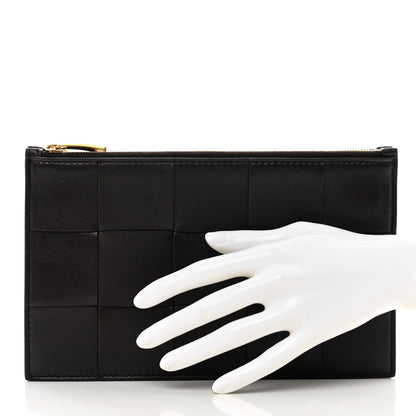 Bottega Veneta Nappa Maxi Intrecciato Triple Zip Clutch Fondant 2 of 7