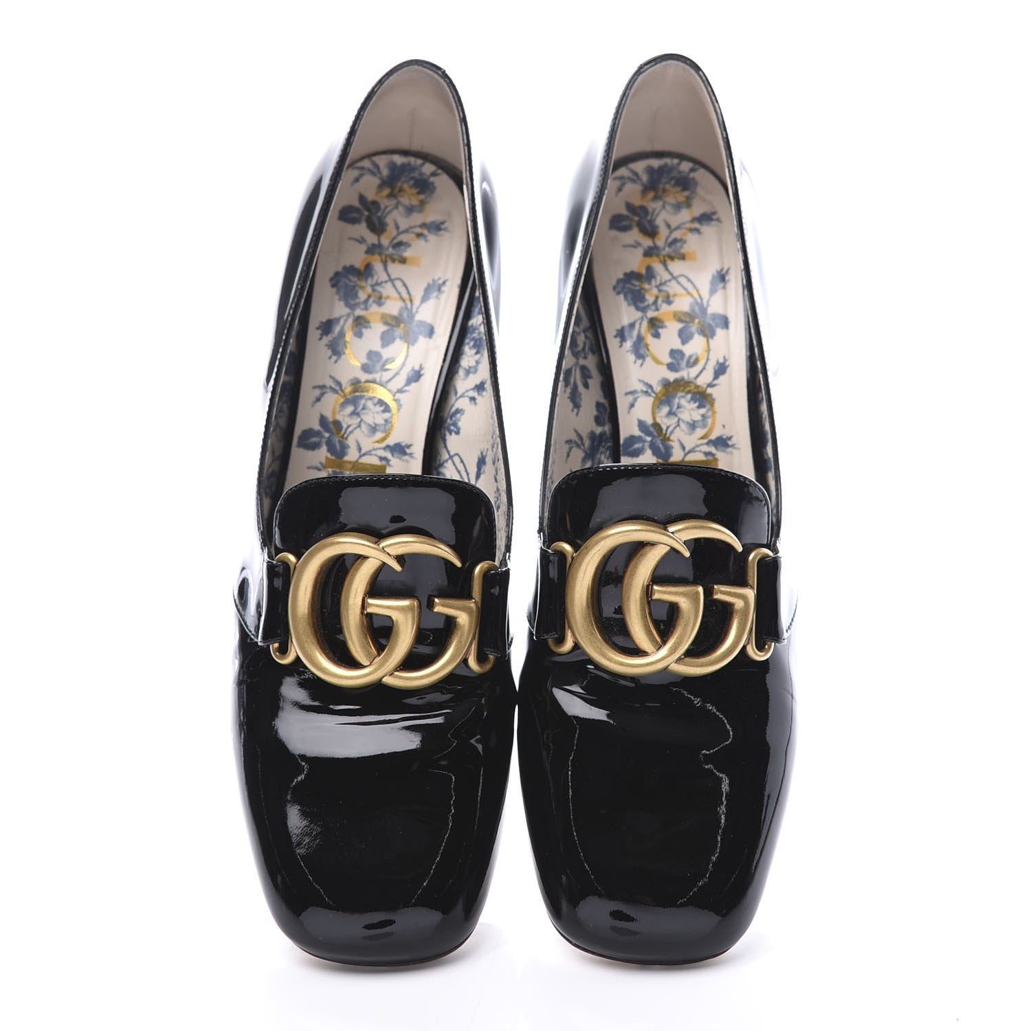 Gucci Vernice GG Victoire 55mm Loafer Pumps 39 Black 5 of 10