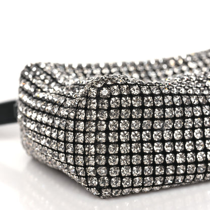 Alexander Wang ALEXANDER WANG Mesh Crystal Rhinestone Mini Heiress Pouch Black Silver 7 of 9