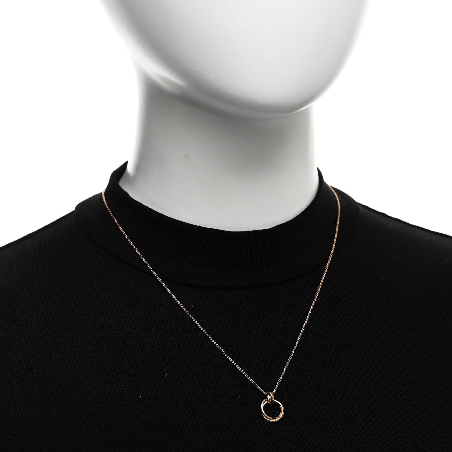 18K Rose Gold Paloma's Melody Mini Circle Pendant Necklace