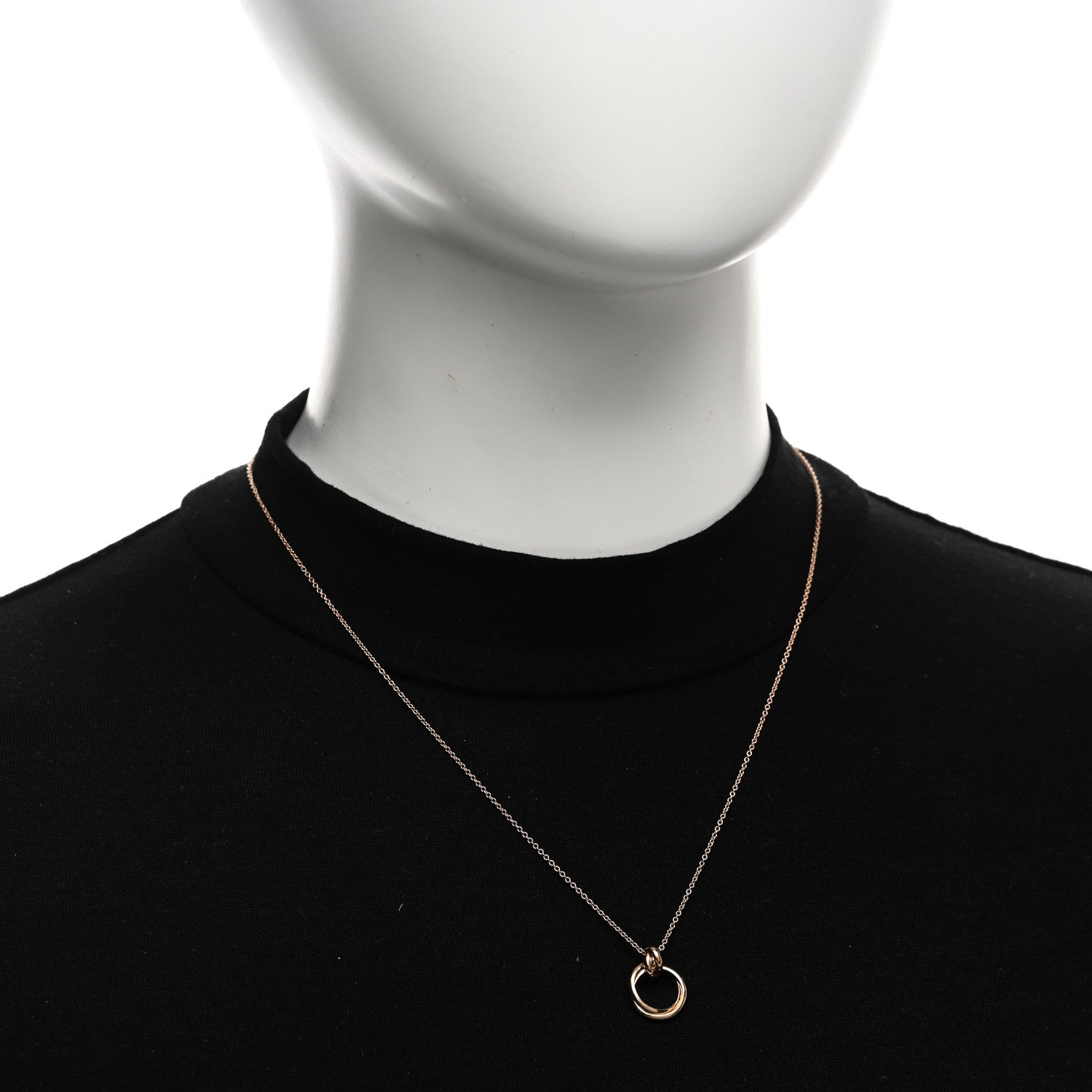Tiffany 18K Rose Gold Paloma's Melody Mini Circle Pendant Necklace 2 of 5