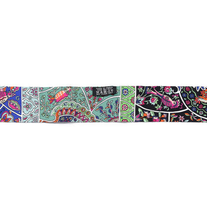 Hermes Silk Au Pays Des Oiseaux Fleurs Twilly Vert Vif Black Fuchsia 2 of 4